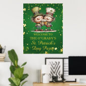 Poster Illustration de fête joyeuse de la Saint-Patrick (Bureau à domicile)