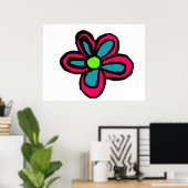 Poster Illustration de fleur (Bureau à domicile)