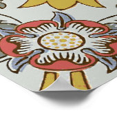 Poster Illustration de fleurs du cercle floral de William (Coin)