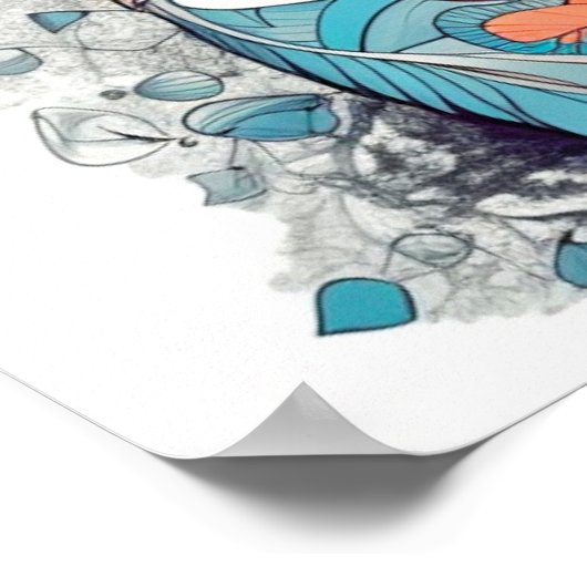 Poster Illustration de Fox créative mignonne (Coin)