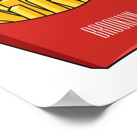 Poster Illustration de frites (Coin)