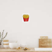 Poster Illustration de frites (Cuisine)