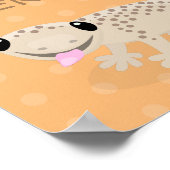 Poster Illustration de gecko tan tan mignon (Coin)