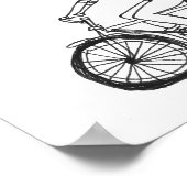 Poster Illustration de Girl on a Bike (Coin)