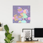 Poster Illustration de glace Sweet Bear (Bureau à domicile)