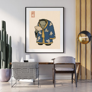 Poster Illustration de Grenouille Japonaise Œuvre d'Art