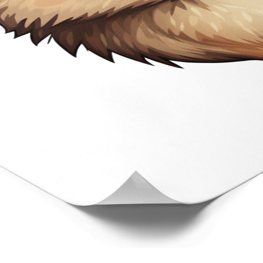 Poster Illustration de hérisson de dessin (Coin)