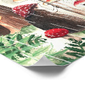 Poster Illustration De Hérisson Et De Tabouret De Jour De (Coin)