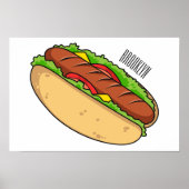 Poster Illustration de Hot dog (Devant)