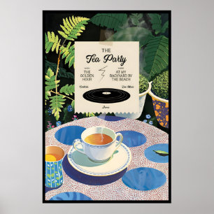Poster Illustration de jardin de jardin de thé