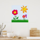 Poster Illustration de jardin ensoleillé (Cuisine)