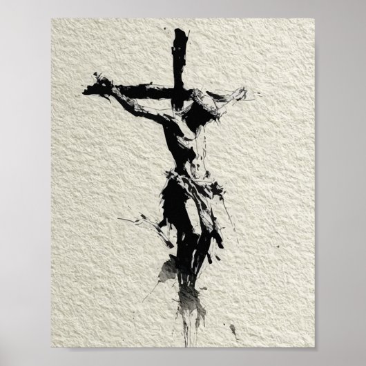 Poster Illustration de Jésus sur la Croix (Devant)