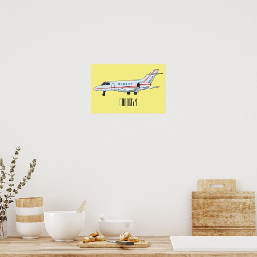 Poster Illustration de jet privé (Cuisine)