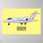 Poster Illustration de jet privé (Devant)