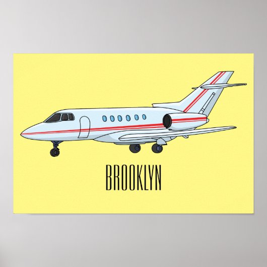 Poster Illustration de jet privé (Devant)