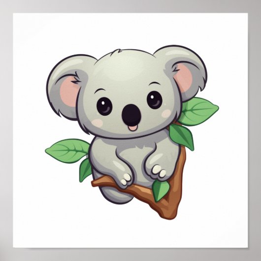 Poster Illustration de koala du dessin animé (Devant)