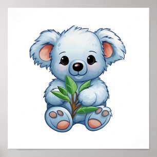 Poster Illustration de koala du dessin animé