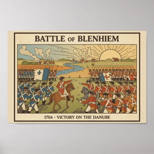 Poster Illustration de la bataille de Blenheim (Devant)