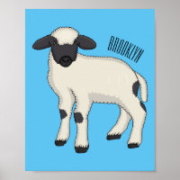 Illustration de la caricature de mouton Valais Bla