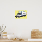 Poster Illustration de la caricature du camion-boîte (Cuisine)