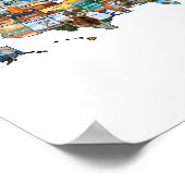 Poster illustration de la carte d'état des États-Unis (Coin)