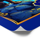 Poster Illustration de la carte Tarot, la lune (Coin)