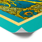 Poster Illustration de la carte Tarot, Le Soleil (Coin)