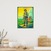 Poster Illustration de la carte Tarot, l'idiot (Cuisine)