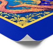 Poster Illustration de la carte Tarot, reine des baguette (Coin)