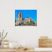 Poster Illustration de la cathédrale Notre-Dame. (Cuisine)