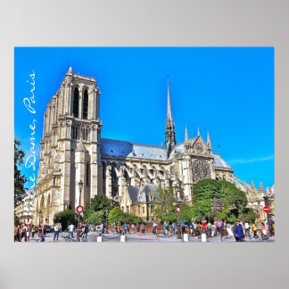 Poster Illustration de la cathédrale Notre-Dame.