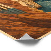 Poster Illustration de la centrale électrique du barrage (Coin)