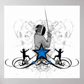 Poster Illustration de la clôture urbaine et hanche