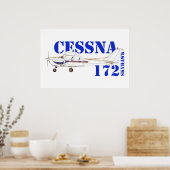 Poster Illustration de la conception de l'avion Cessna 17 (Cuisine)