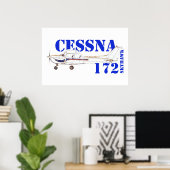 Poster Illustration de la conception de l'avion Cessna 17 (Bureau à domicile)