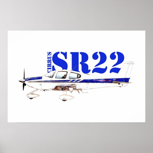 Poster Illustration de la conception de l'avion léger Cir (Devant)