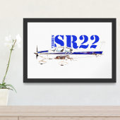 Poster Illustration de la conception de l'avion léger Cir