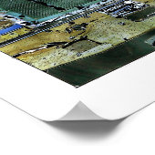 Poster Illustration de la conduite de camions verts (Coin)