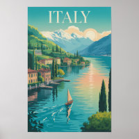 Illustration de la côte d'Amalfi en Italie Art de