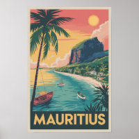 Illustration de la côte de Maurice Art de voyage v