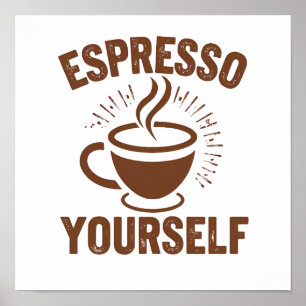 Poster Illustration de la coupe d'expresso à vapeur