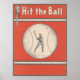 Poster Illustration de la couverture du magazine de baseb
