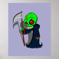 Illustration de la faucheuse souriante Déplaisant