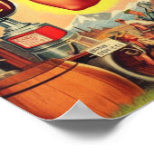 Poster Illustration de la femme de bière vintage (Coin)