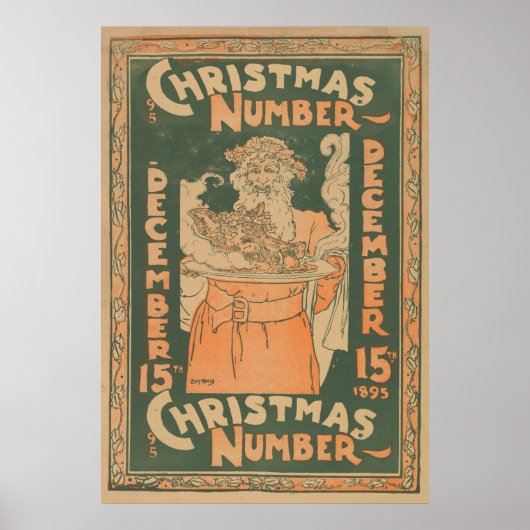 Poster Illustration de la fête de Noël du millésime (1895 (Devant)