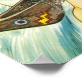 Poster ILLUSTRATION DE LA FICTION SCIENTIFIQUE vintage (Coin)