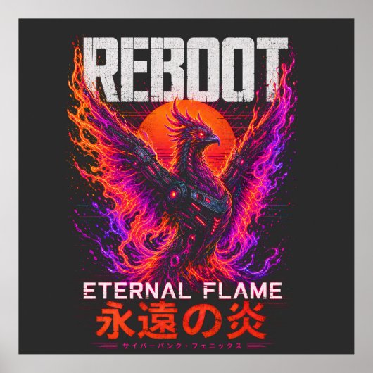 Poster Illustration de la Flamme Éternelle – Phénix de Fe (Devant)