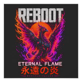 Poster Illustration de la Flamme Éternelle – Phénix de Fe