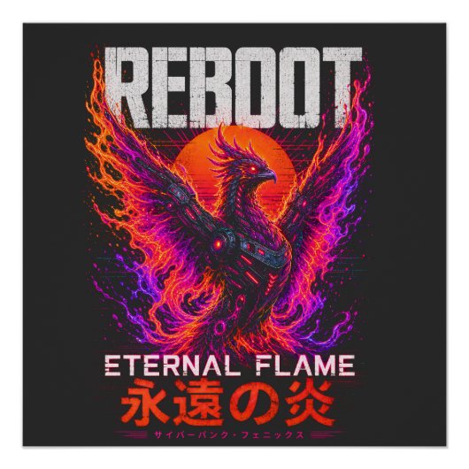 Poster Illustration de la Flamme Éternelle – Phénix de Fe (Devant)