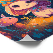 Poster Illustration de la forêt de Bunny Queen Imaginaire (Coin)